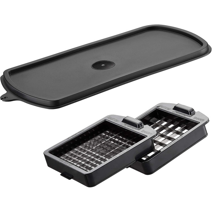 GEFU Треппо - багатофункціональний кухонний нарізчик для овочів, фруктів, сиру та салату (чорний)