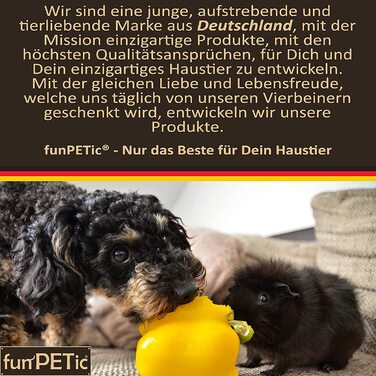 Еластичний повідець funPETic для собак-можлива прив'язка, дві ручки, світловідбиваючі, для великих і середніх собак-коричнево-коричневий великий (від 10 кг)