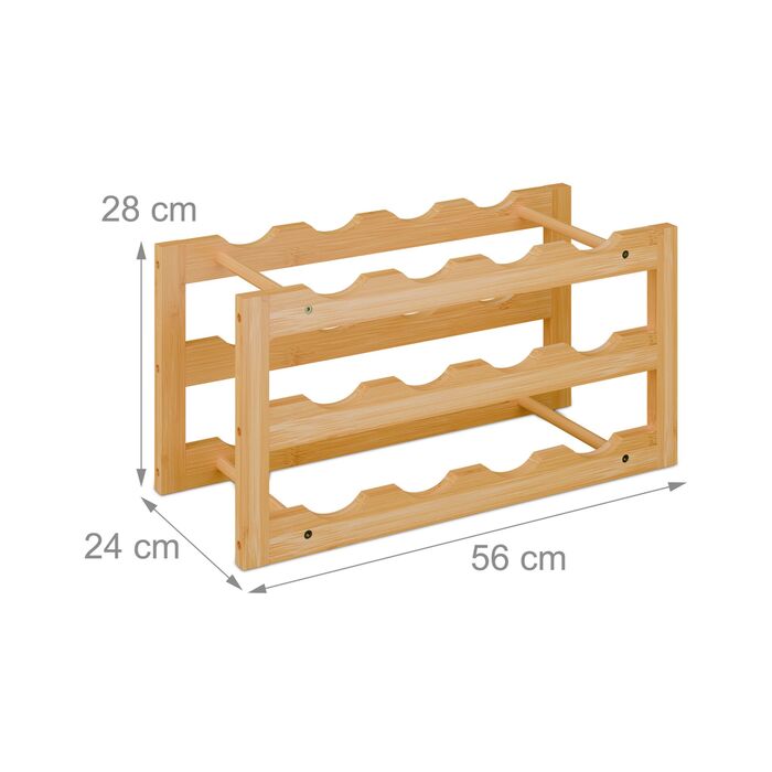 Стійка для вина Relaxdays на 12 пляшок