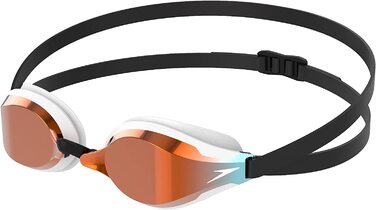 Плавальні окуляри Speedo унісекс Fastskin Speedsocket з 2 дзеркалами для дорослих, білі / мідні, один розмір підходить всім