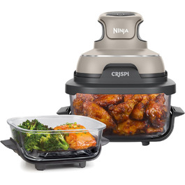 Ninja CRISPi Airfryer - фритюрниця без олії, 3.8 л, 4-в-1, 1700 В, FN101EUSTGD (Stone)