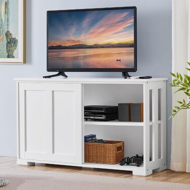 Білий комод-буфет у кухню Yaheetech з полицями та висувними шухлядами