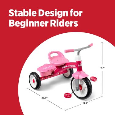 Триколісний велосипед Radio Flyer для малюків 2,5-5 років, рожевий