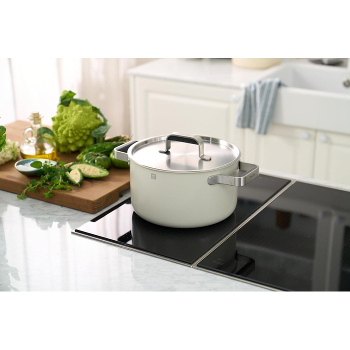 Набір каструль ZWILLING PURE, 5 предметів, з нержавіючої сталі 18/10, керамічне покриття, Stay-Cool ручки, придатний для миття в посудомийній машині, (слонова кістка)