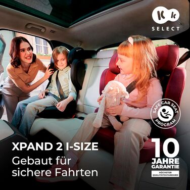 Дитяче автокрісло Kinderkraft XPAND 2 i-Size 100-150 см, Дитяче автокрісло, Найвищі стандарти безпеки, Легке встановлення з ISOFIX, Високоякісні матеріали, Регулювання та ширина підголівника, Сірий