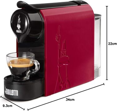 Кавомашина Bialetti Gioia, червона, 1200 Вт - для приготування еспресо
