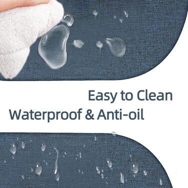 Набори серветок на стіл овальної форми, 6 шт., штучна шкіра, термостійкі та водонепроникні (зелені)