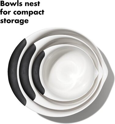 OXO Good Grips Миска для перемішування, 5 л, білий/чорний, з мірною шкалою 1,7 л