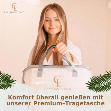 Подушка для ванни повний корпус (126x41 см) з підголівником (13 см) - біла (антрацит) - підтримка шиї, спини та ніг + сумка для прання та подорожей