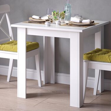 Стіл кухонний Vicco Karlos, 80x80 см, антрацит, колір білий