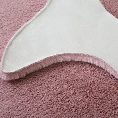Дитячий килим Whale Design Маленький килимок зі штучного хутра - Волохатий пухнастий килимок для дівчинки та хлопчика в дитячій кімнаті Надзвичайно м'який килимок, який можна прати - Килимок для дитячої кімнати (80x120 см, рожевий)