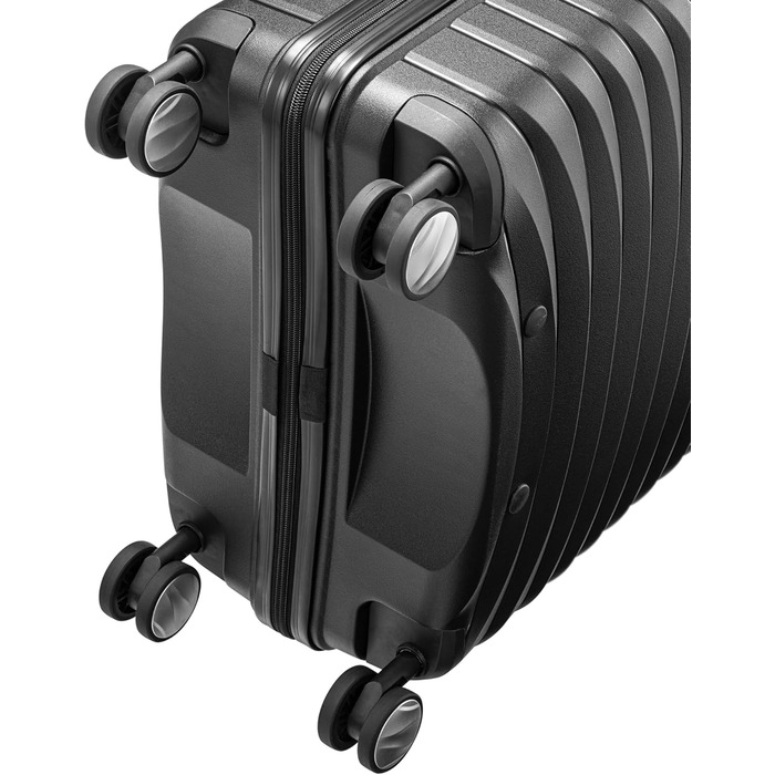 Набір валіз Zelsius 4 шт., чорний колір | Набір валіз з жорстким корпусом, TSA замком, подвійними колесами та внутрішнім роздільником | Валіза ручної поклажі, набір валіз з жорстким корпусом (4 шт.), велика валіза, багаж