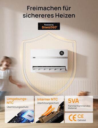 Електричний конвектор Dreo Smart Heizung: 2000W, з пульт та app, осциляція 120°, 5 режимів, таймер 24г, PTC кераміка, термостат