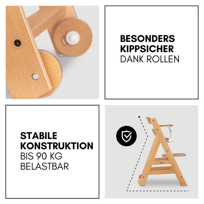 Дитячий стільчик Hauck Beta+ Newborn Set Deluxe - комплект для годування з народження з м'яким сидінням, бланкетом та підносом - білий (натуральний)