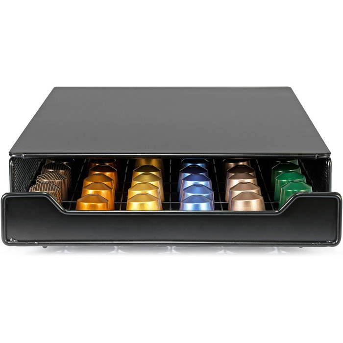 Тримач для капсул кави, ящик для зберігання Nespresso, місткість 60 шт, червоний, однотонний (Getaway Solids)