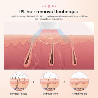 Апарат для видалення волосся IPL, безболісний, портативний, для жінок обличчя, тіло, пахви, ноги, білий