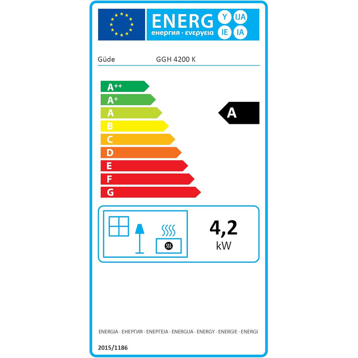 Газовий обігрівач Güde GGH 4200 K (4200 Вт, 3 режими, Piezo-запалювання, мобільний, 50 мбар, керамічні нагрівальні елементи, термозахист, 4 колеса, шланг та регулятор в комплекті)