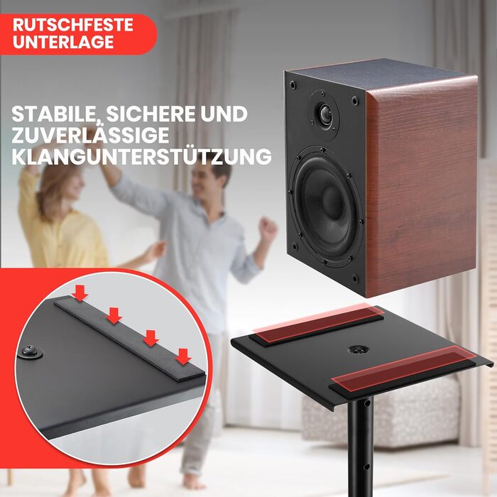 Підставка для акустики Pyle, регульована висота 66-132 см, універсальна, міцна, для студійних моніторів, 40 кг, пара