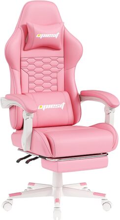 Ігровий крісло з підніжкою, регульованими підлокітниками та підтримкою попереку, ергономічне крісло для офісу з високою спинкою для дорослих, велике та високе крісло для робочого столу (Хейроза)