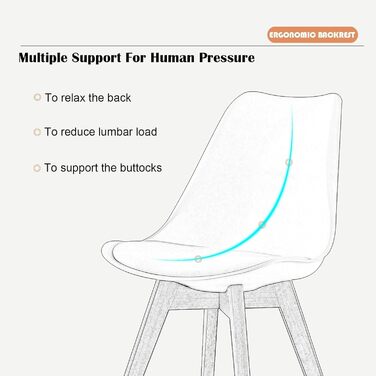 Елегантний стілець для обідньої зони EGGREE: скандинавський дизайн, міцна конструкція з бука, зручний м'який сидіння, набір 4 шт.