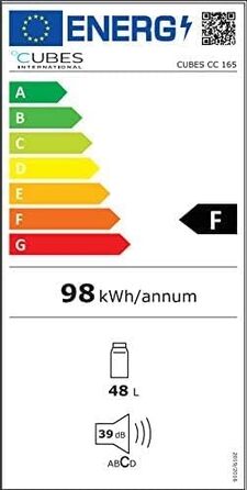 Міні-холодильник Coca-Cola °CUBES з скляними дверцятами | Холодильник для напоїв 48L, тихий та енергоефективний, ідеальний для офісу, вечірок та дому | 5-15°C, Червоний