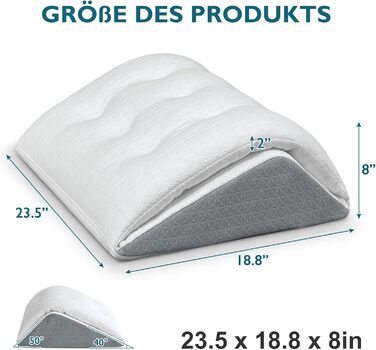 Подушка для підйому ніг TANYOO - подушка під коліна для спини, з memory foam, для відновлення після операцій