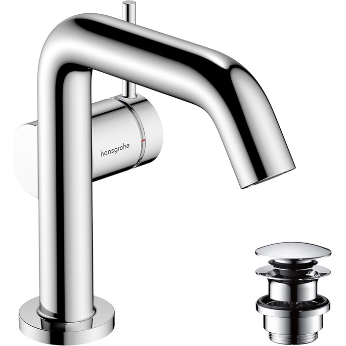 Змішувач для ванної кімнати Hansgrohe Tecturis S Fine з Push-Open, CoolStart, EcoSmart+ та виливом 110 мм, хром