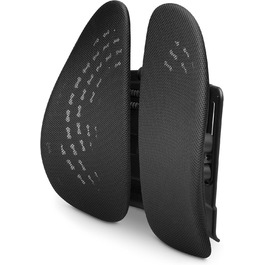 Ортопедична подушка для спини Kensington K55807WW з охолоджуючим гелем (для підтримки попереку, виправлення постави, полегшення болю при ішіасі) чорна