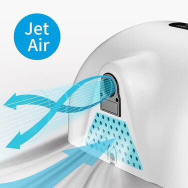 Електричний сушар для рук AIKE AK2800B ECO з сенсором, HEPA-фільтром та з нержавіючої сталі, 10-15 сек сушіння