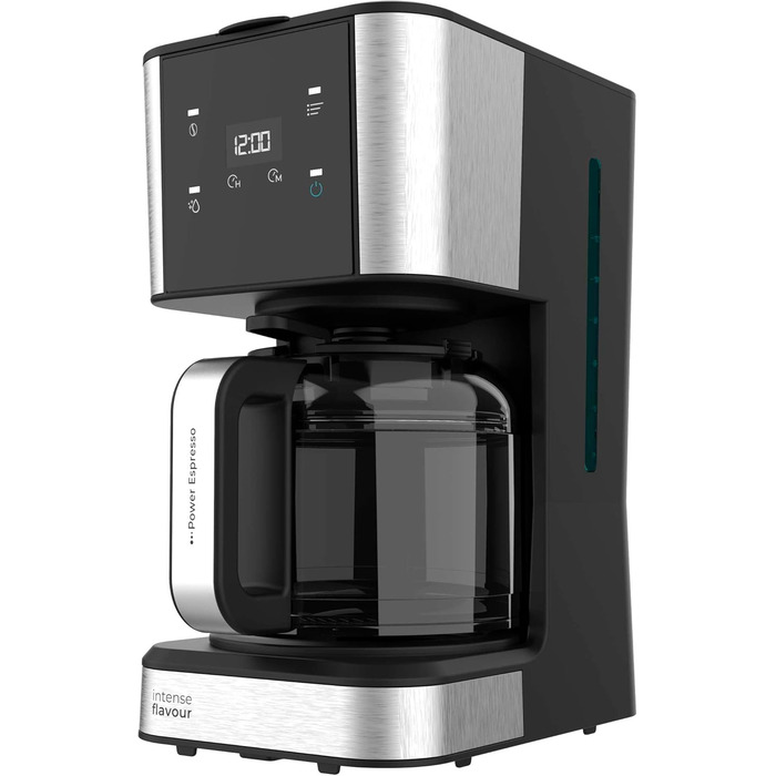 Кавомашина Cecotec Coffee 56 Heat: 12 чашок, 1.3л, сталь, LCD, програмування, автоматичне відключення