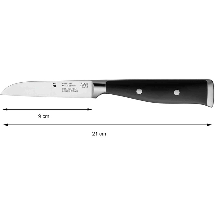 Набір ножів WMF Grand Class 6-частинний з бруском, нержавіюча сталь, Made in Germany