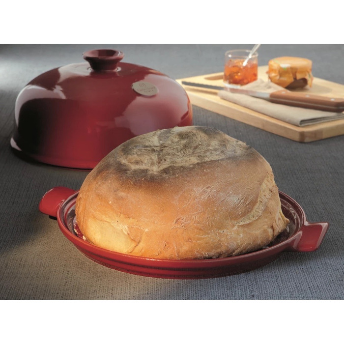 Форма з кришкою для випікання хліба Emile Henry 34x28.5x16.5 см, червоний (349108), Grand Cru