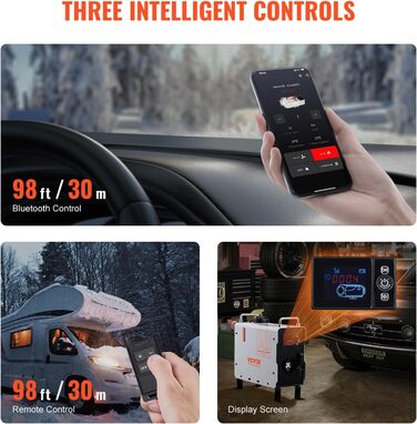 Дизельний обігрівач VEVOR 8 кВт 12/24 В з пультом керування та LCD-дисплеєм, 4,5 л бак, для вантажівок та автодому