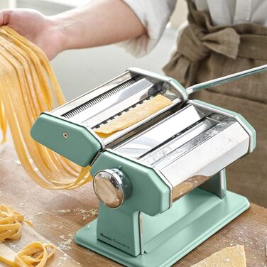 Ручна макаронна машина та 3 насадки для нарізки спагетті, лазаньї, кухні Tagliatelle Springlane