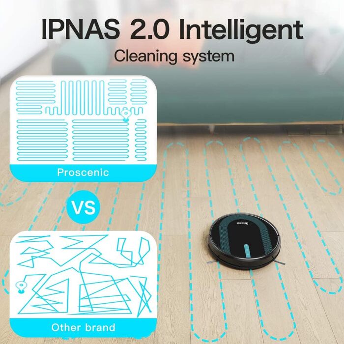 Робот-пилосос Proscenic 850T 2-в-1: потужний, для тварин, з навігацією, керування Siri/Alexa/Google Home