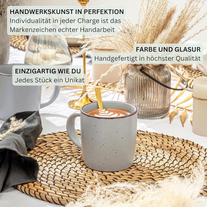 Набір посуду SÄNGER Bombay Sky Shades 20 предметів (4 особи) | Сервіз зі штучного каменю, 4 тарілки для їжі, 4 десертні тарілки, 4 миски, 4 тарілки для пасти, 4 чашки для кави | Кольоровий сервіз