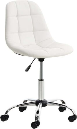 Офісне крісло CLP Emil - регульована висота, поворотний, з штучною шкірою, білий колір