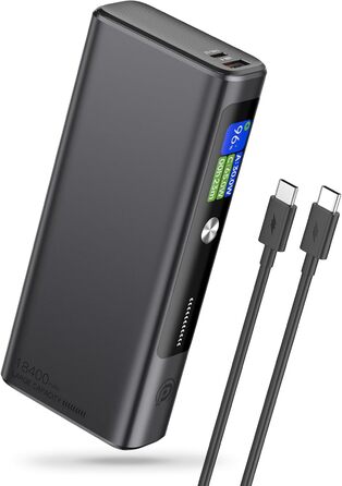 Порти, сумісний з iPhone, Samsung, MacBook, Dell, 130W Powerbank 18400 mAh, 3