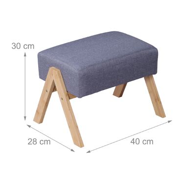 Підставка для ніг Relaxdays з бамбука та тканини