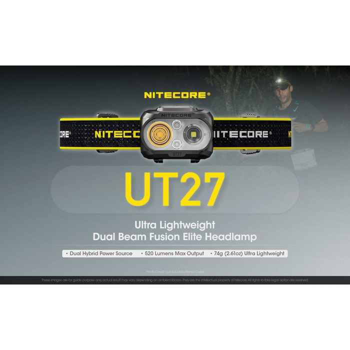 Налобний ліхтар Nitecore UT27 Ultra Elite