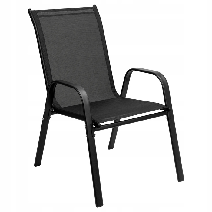 Комплект садових меблів із пластику eHokery, чорний, 3 предмети