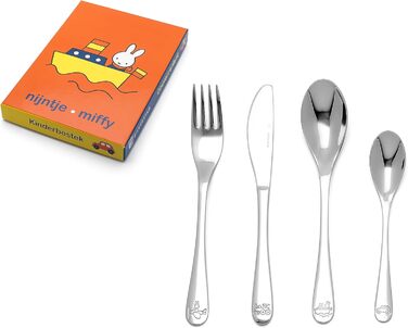 Дитячий столовий набір Miffy 4 шт. з нержавіючої сталі