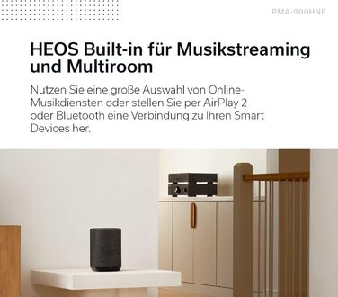 Підсилювач Denon PMA-900HNE, 2x85 Вт, фонопідсилювач, Hi-Res, AirPlay 2, Bluetooth, Чорний