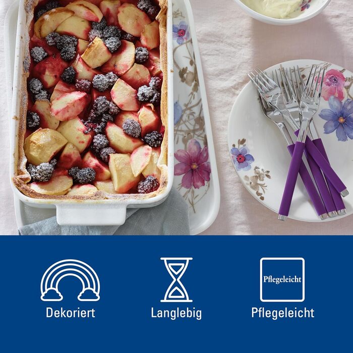 Кавовий сервіз Villeroy & Boch Mariefleur Gris Basic на 6 осіб (18 предметів), порцеляновий сервіз з квітами, преміум-якість