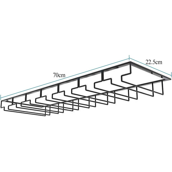Тримач для винних келихів TentHome для підвішування, 7 рядів, в т.ч. шурупи для бару, дому, кафе, кухні