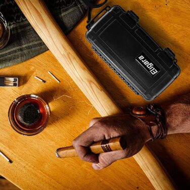 Портативний цигарний вологозбережувач (гумодор) у кейсі, водонепроникний, для 10 цигарок, розмір L (23,8 x 12,7 x 9,6 см)