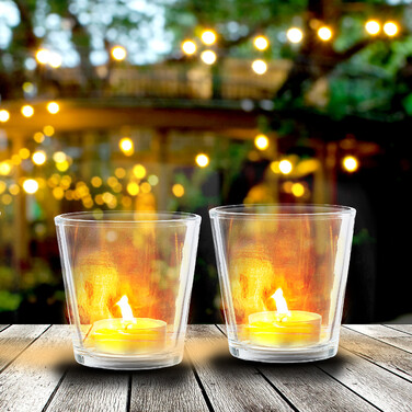 Relaxdays Tealight склянки Набір з 20 штук