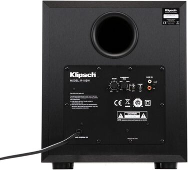 Сабвуфер Klipsch R-112SW, 118 дБ, чорний (R-10 SW, одинарний)