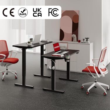 SANODESK Електричний регульований стіл 180x80 см – Ергономічний стіл для дому та офісу з пам'яттю, Комп'ютерний стіл, Standing Desk