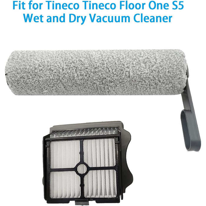 Комплект аксесуарів для щіток-фільтрів Комплект запасних частин для пилососів Tineco Floor One S5 і Floor One S5 Pro для вологого і сухого прибирання (2 щіткових ролика 2 HEPA-фільтра)
